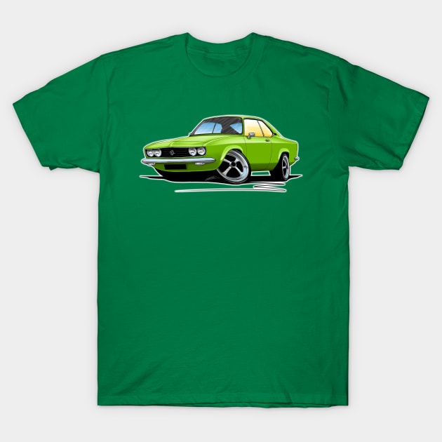 Opel Manta A Green T-Shirt by y30man5